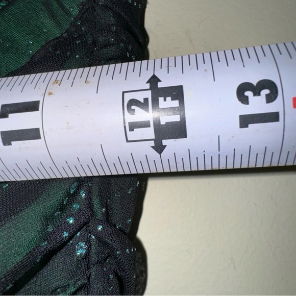 Women’s Jessica Y2K Green Black Sparkle Mesh Tube Top Party Formal Dress Size: 6 - Picture 13 of 15